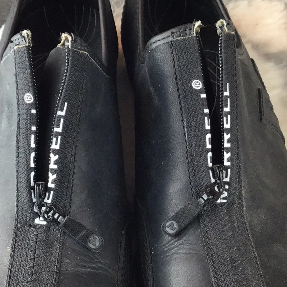 Merrell Black Zip Top Athletic Shoes Slip-On Sneakers Walking Shoes Size 9 - Picture 4 of 11